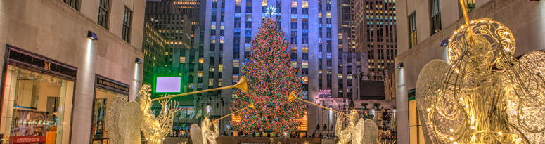 the Rockefeller Center tree offers dazzling holiday decor