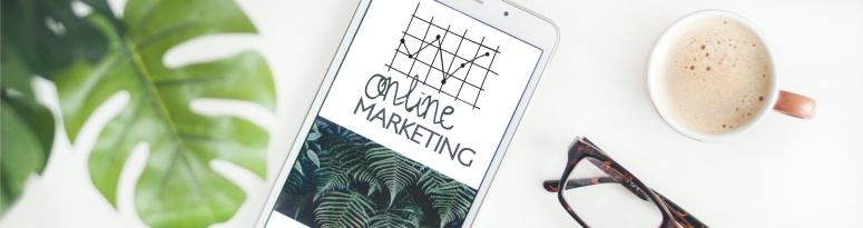 a smartphone displaying techniques to market your interiorscape business online