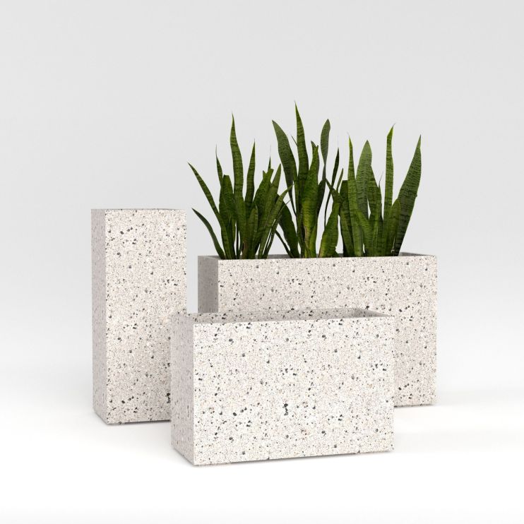 ProTone Premium Finish Fiberglass Rectangle Planter Collection - 16