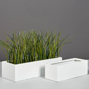 Jay Scotts Fiberglass Reade Tabletop Rectangle Planter (5