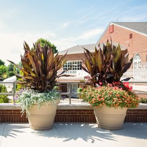 MegaPots Faux Stone Round Planter
